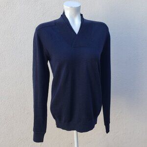 double collar v neck sweater